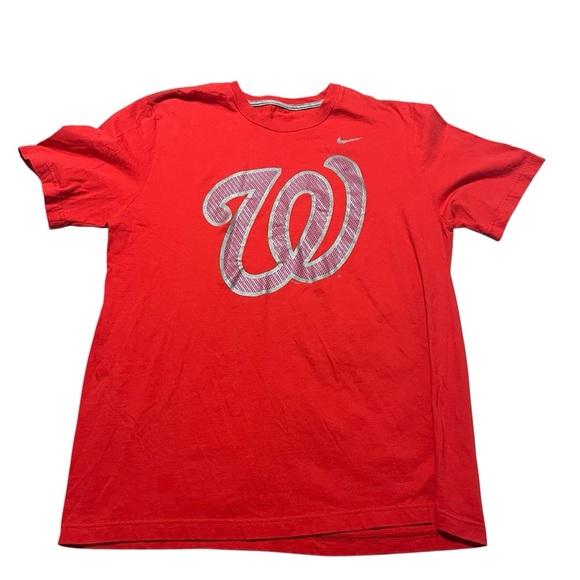 Washington Nationals Nike Red Logo Men's Tee Size XL Baseball MLB - Picture 1 of 6